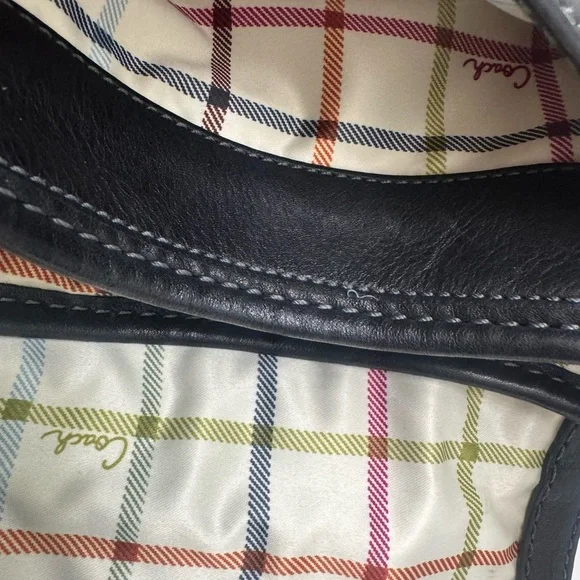 Coach Black Leather Shoulder Bag with Gold Accents - Picture 10 of 15